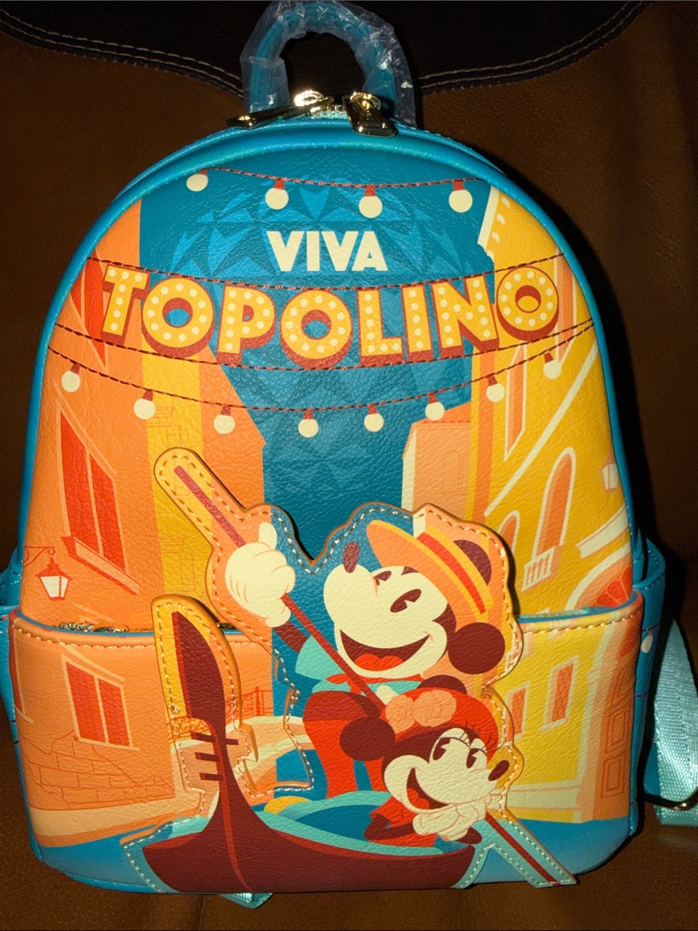 Disney Blue & Orange Viva Topolino Kids Backpack